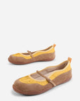 Intentionally Blank - Pulse Suede Mary Jane Ballet Sneaker - LEMON TAUPE TEXTILE SUEDE COMBO
