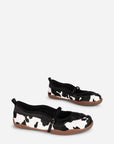 Intentionally Blank - Pulse Calf Hair Mary Jane Ballet Sneaker - BLACK MOO COWHIDE