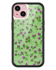 Wildflower iPhone case 15 Purple Posie Rosie Cute Green