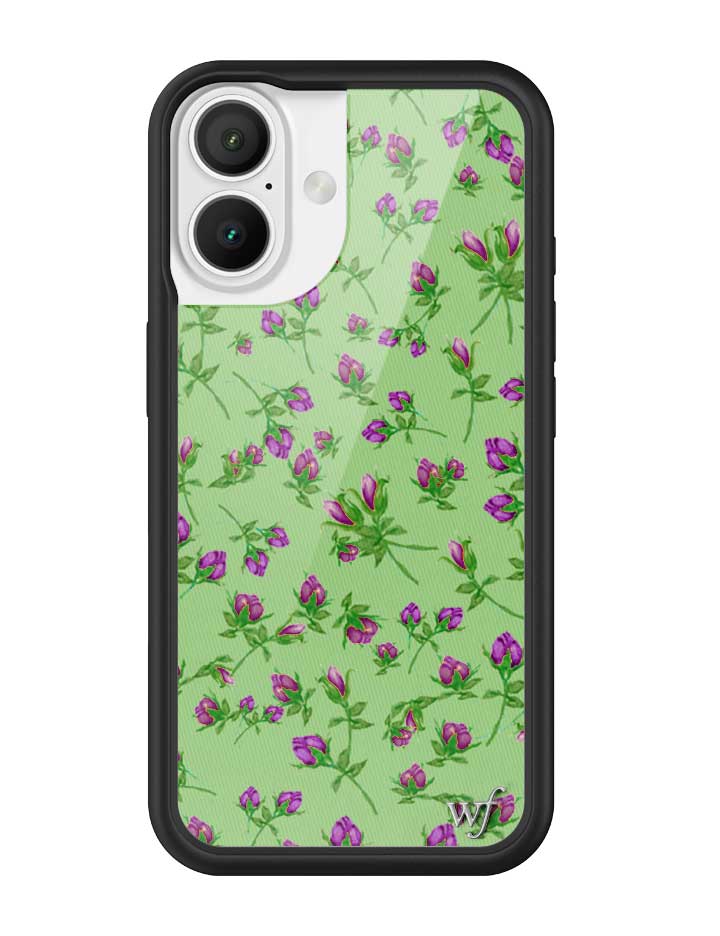 Wildflower iPhone case 16 Purple Posie Rosie Cute Green