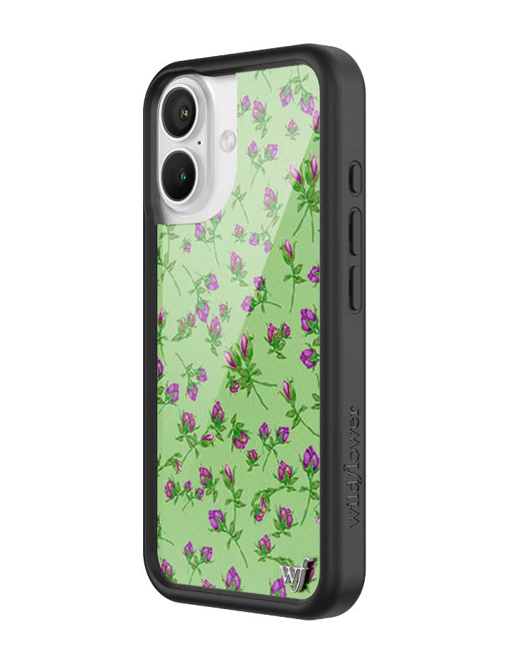 Wildflower iPhone case 16 Purple Posie Rosie Cute Green