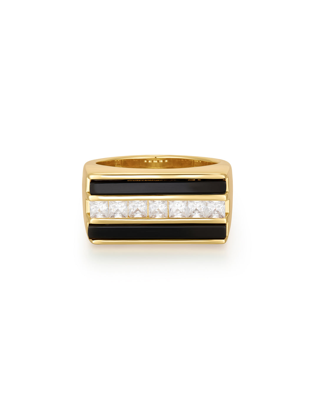 Luv Aj - Panini Ring - Onyx - Gold