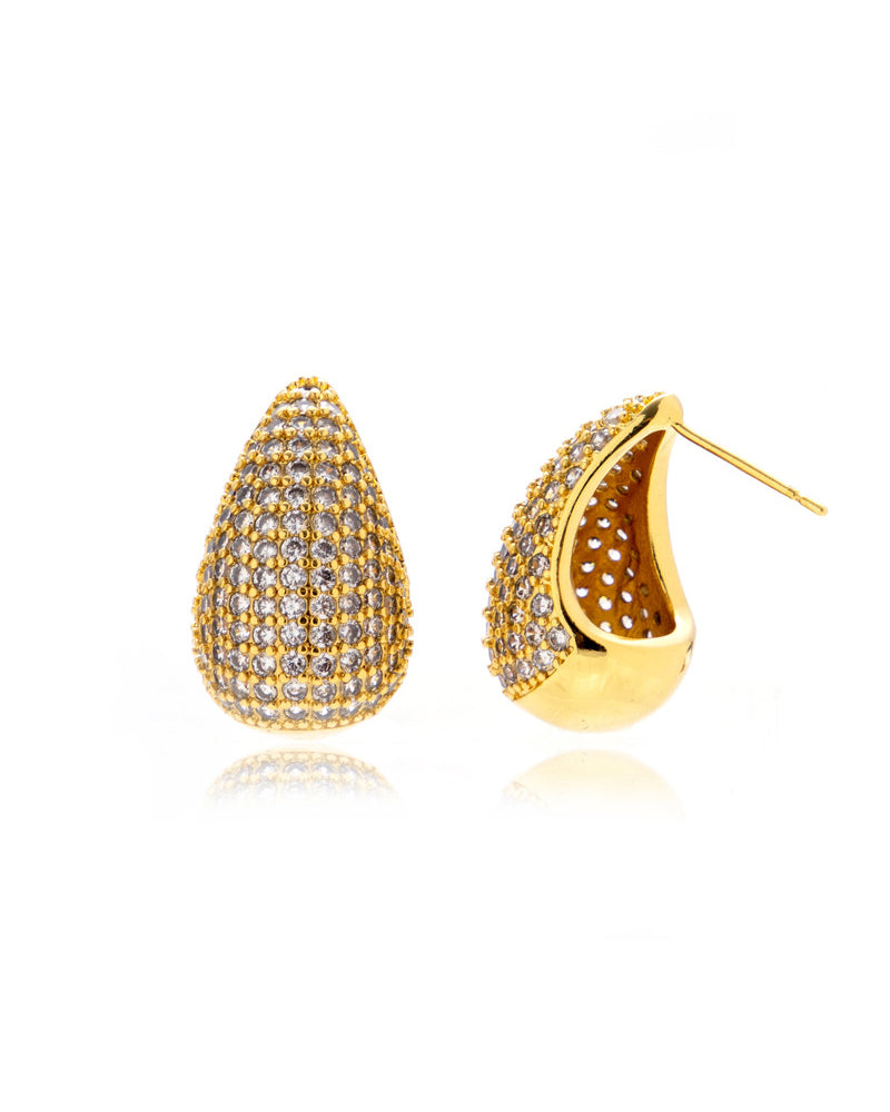 Luv Aj - The Pave Gia Earrings - Gold