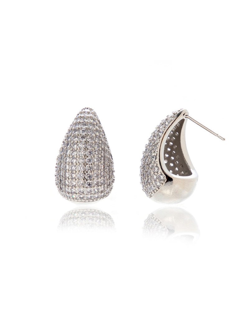 Luv Aj - The Pave Gia Earrings - Silver