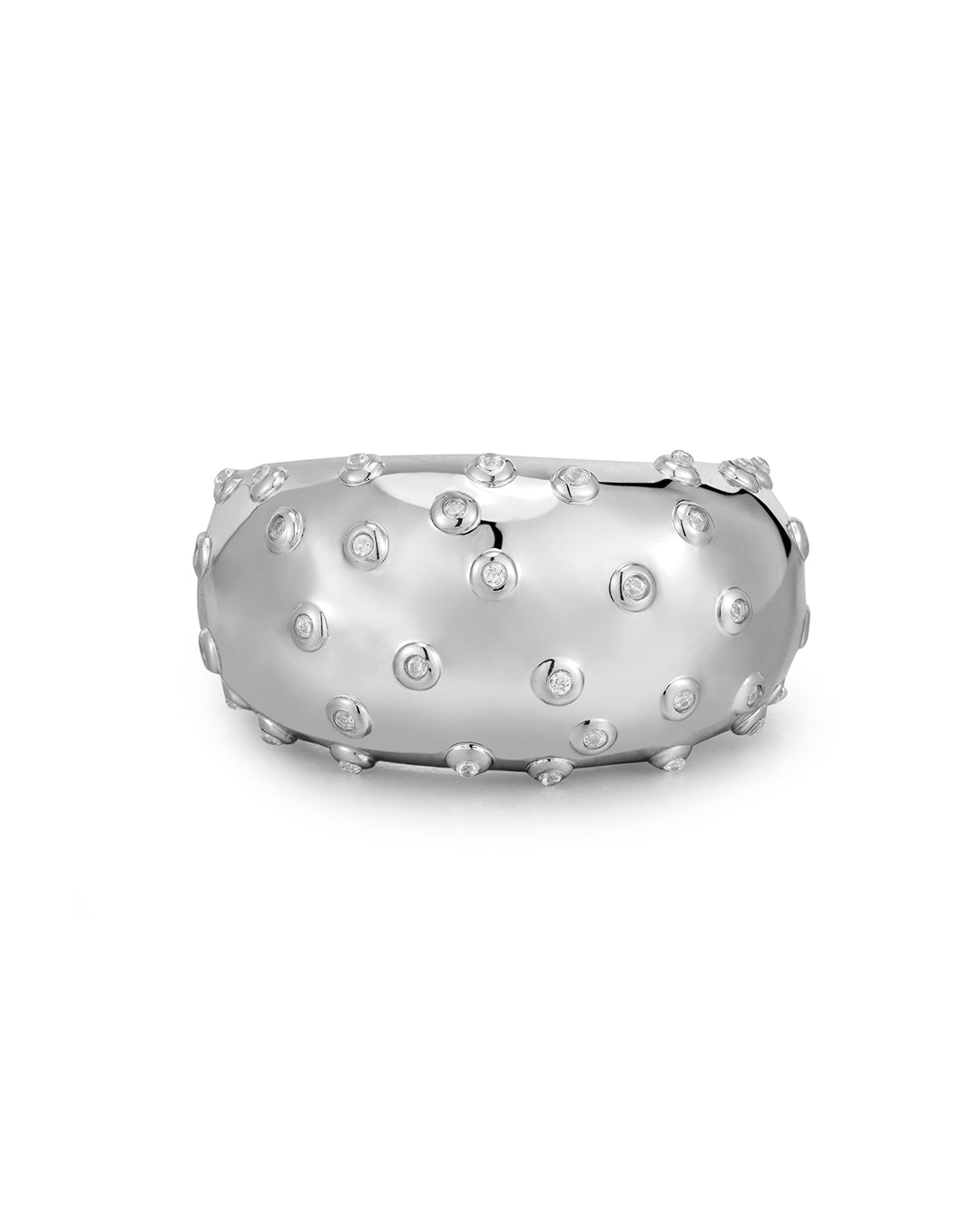 Luv Aj - The Pave Molten Ring - Silver