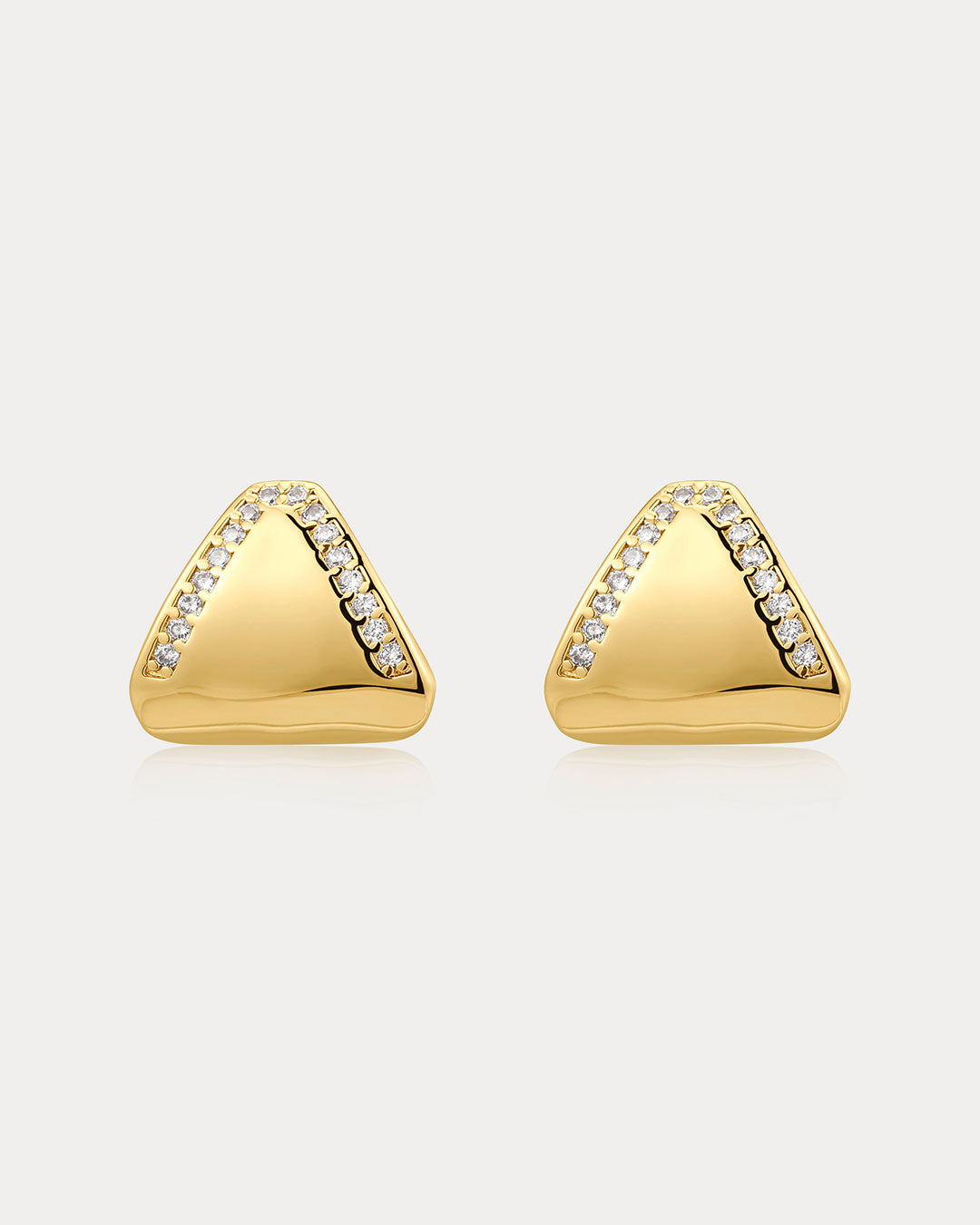 Luv Aj - The Pave Shield Studs - Gold