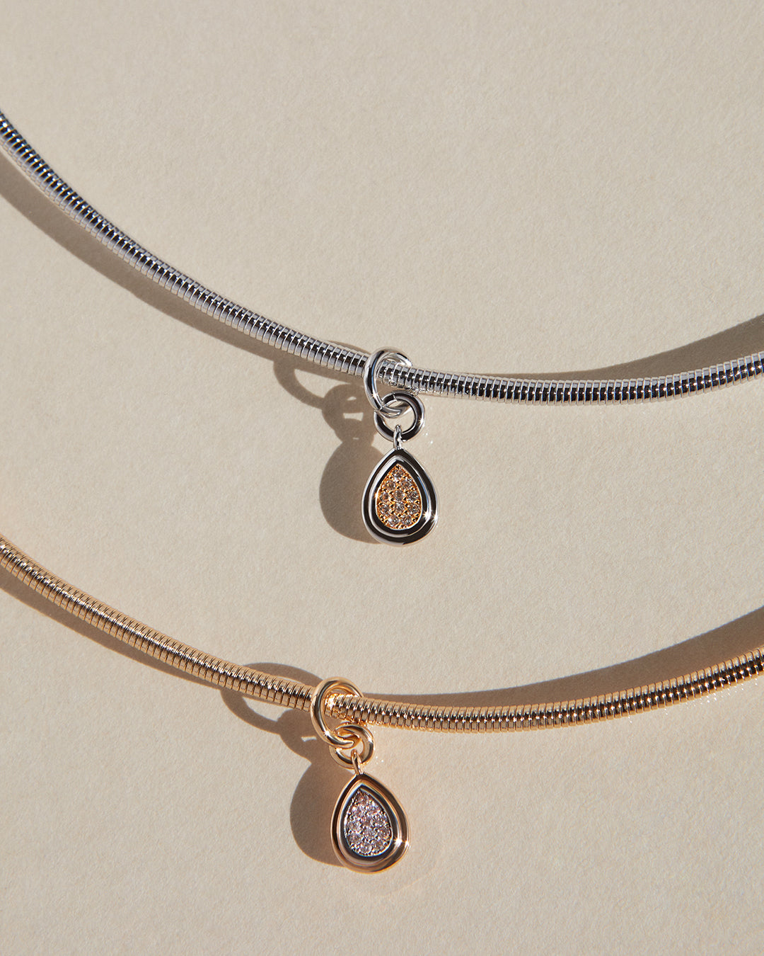 Luv Aj - Pear Charm Snake Chain Necklace -