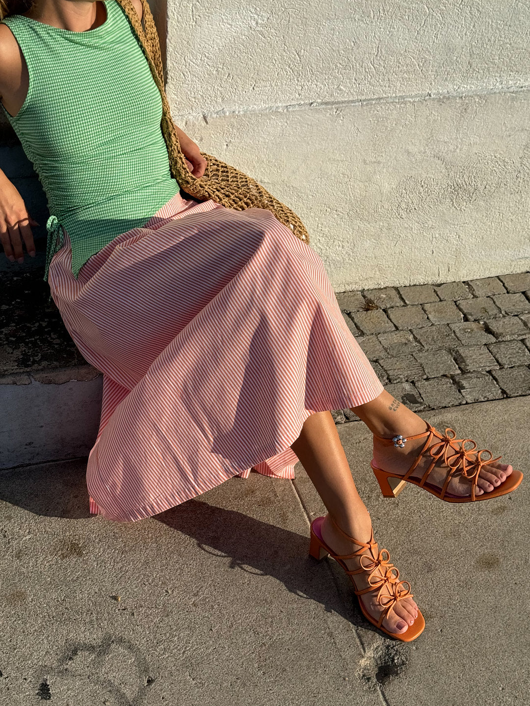 Lisa Says Gah - Carrie Bow Sandal - Creamsicle/Rouge -