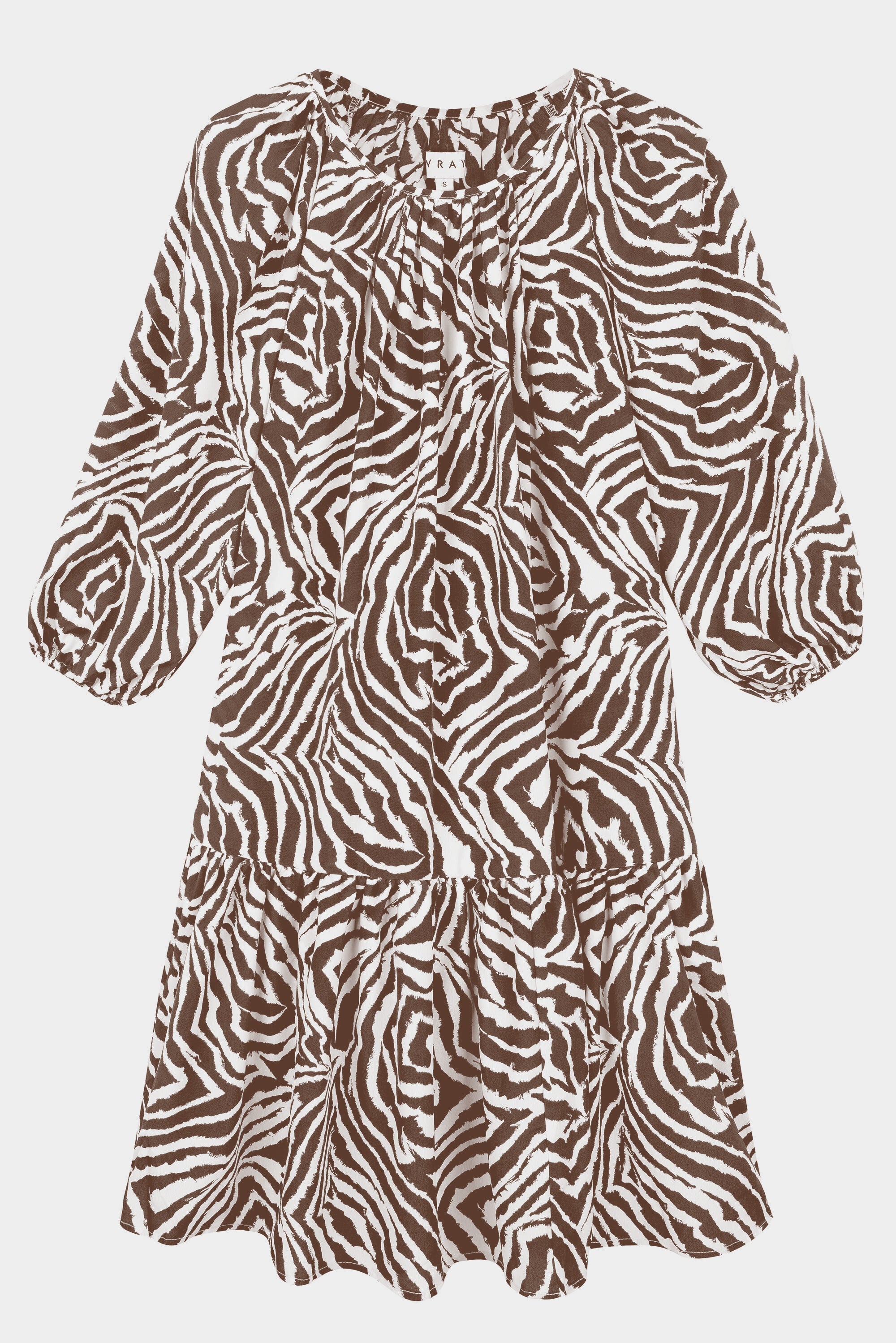 WRAY - Daria Dress - Chocolate Zebra Swirl -