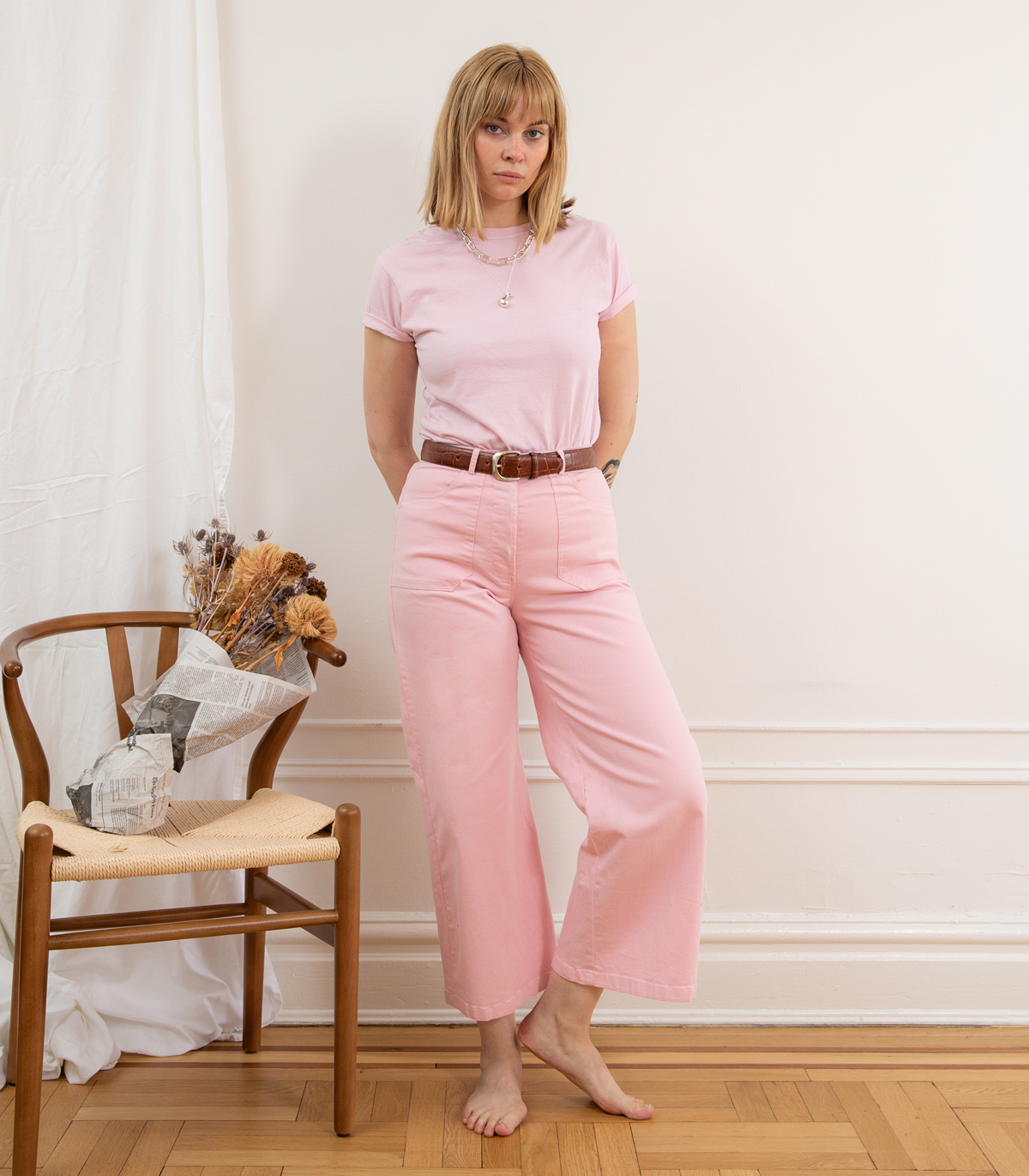 Simone Pants in Pink | LOUP