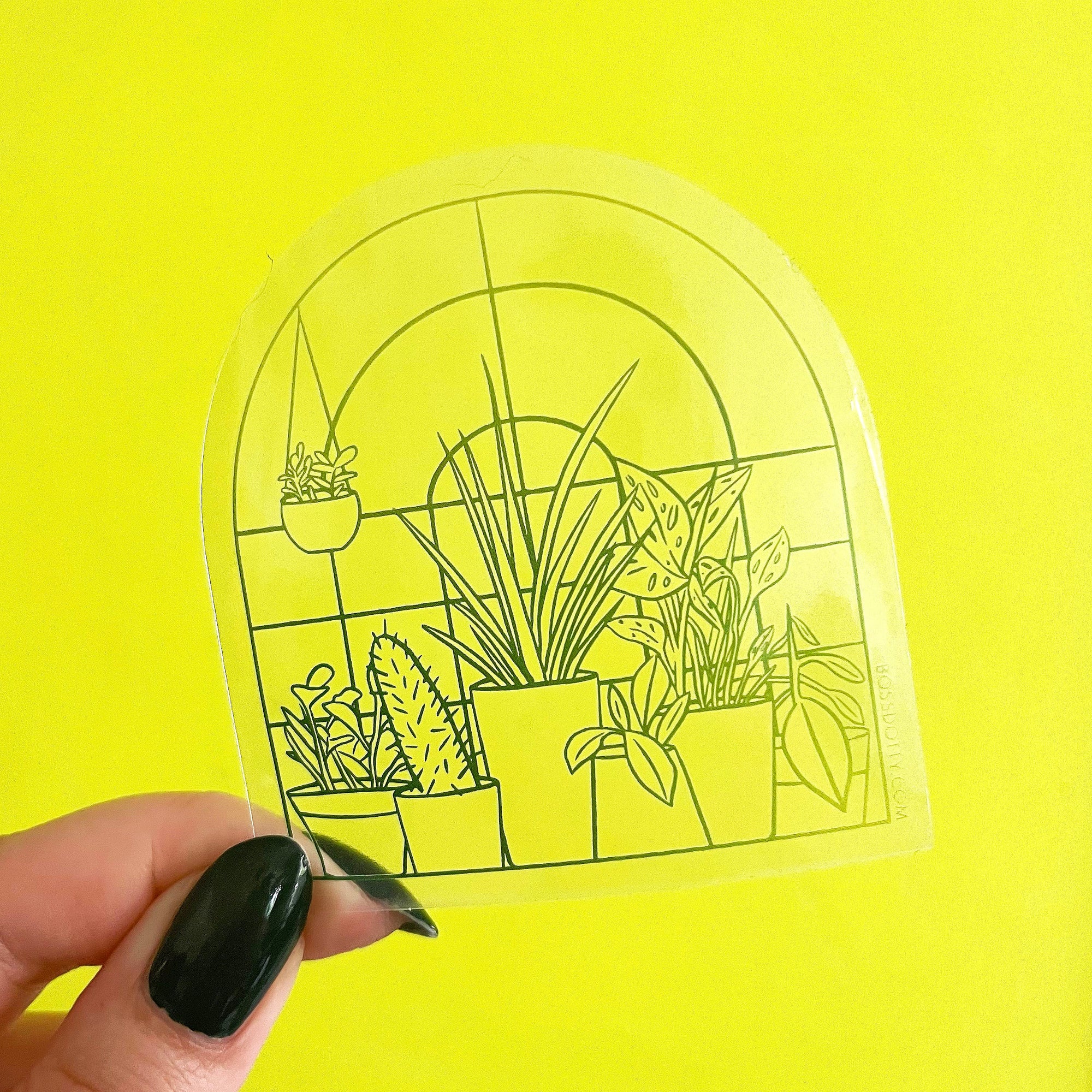 BOSS DOTTY PAPER Co. - Plant Window Clear Sticker -