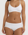 Organic Basics - Pointelle Bralette - White -