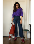 High Waist Kate Jeans in Dark Indigo Cotton Denim | Loup