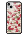 Wildflower Raspberry Polka Dot iPhone 14 Case