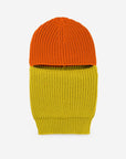 Verloop - Ribbed Colorblock Balaclava - Golden Olive Flame