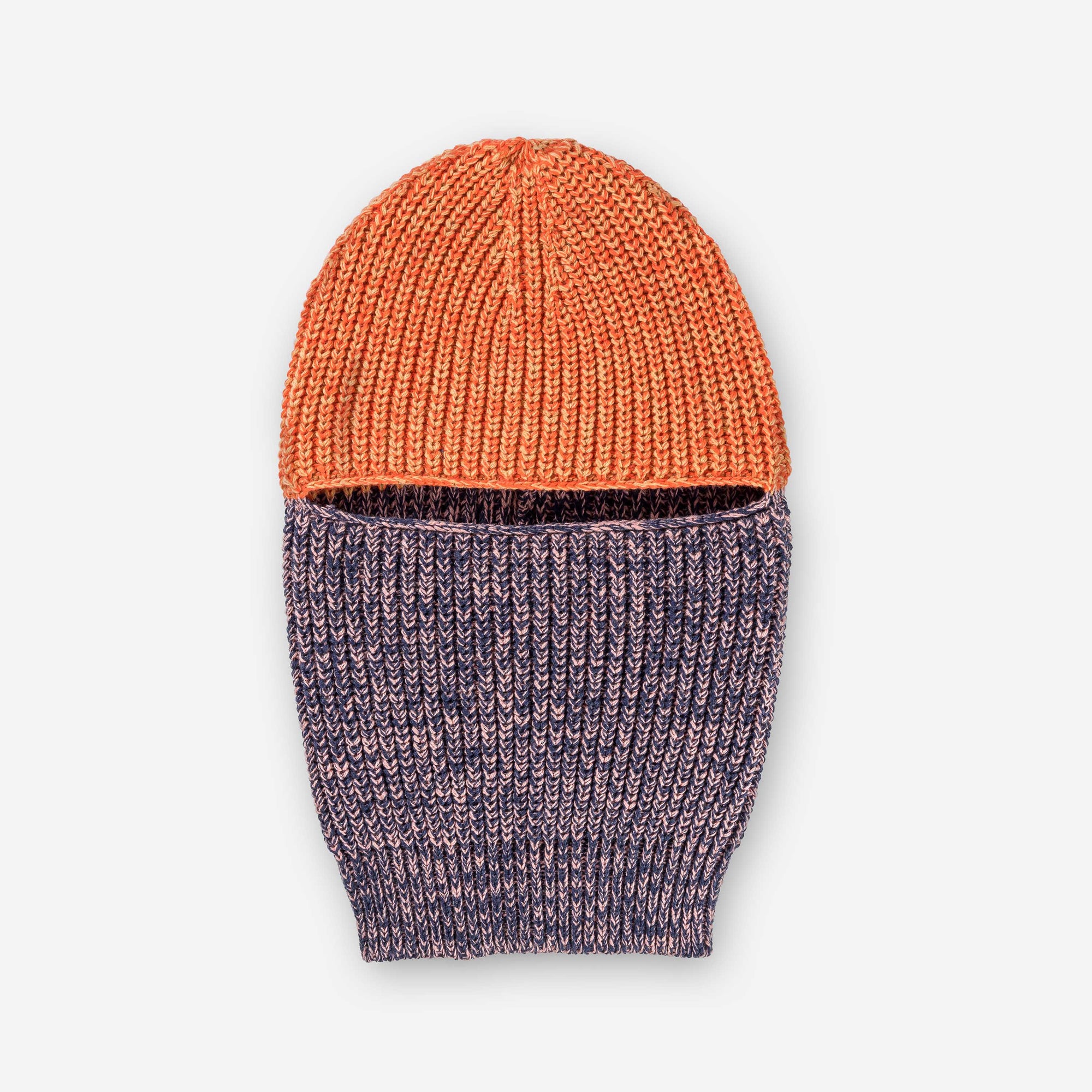 Ribbed Colorblock Balaclava