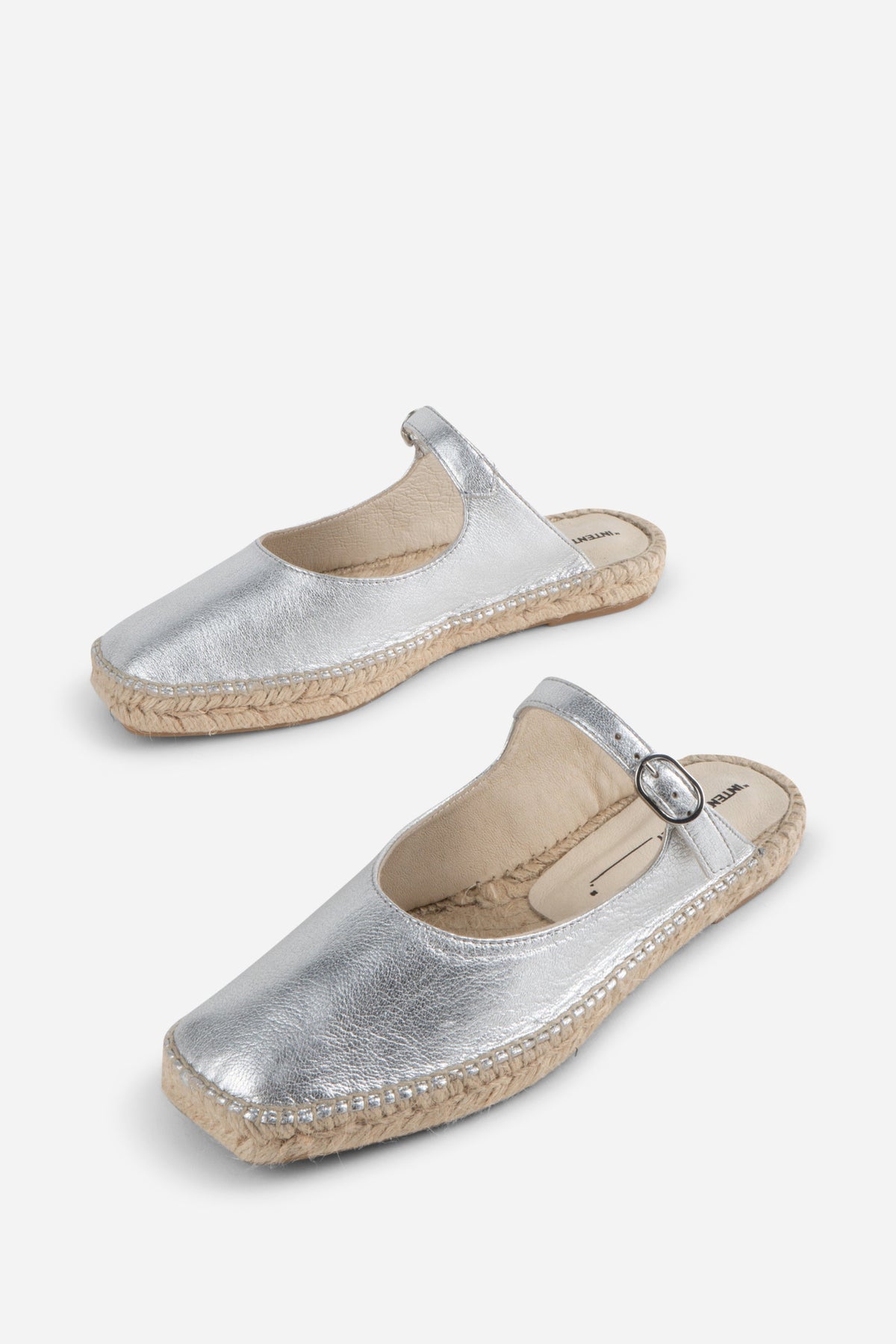 Intentionally Blank - Reports Slip On Espadrille - MERCURY METALLIC LEATHER