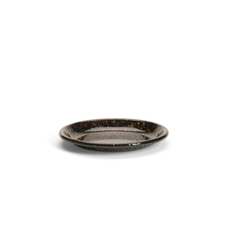Crow Canyon Home - Rainbow Falls Coupe Salad Plate, Black -