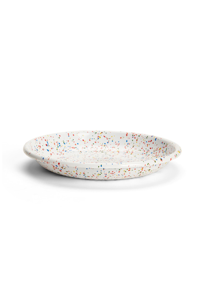 Crow Canyon Home - Rainbow Falls Coupe Dinner Plate - White -