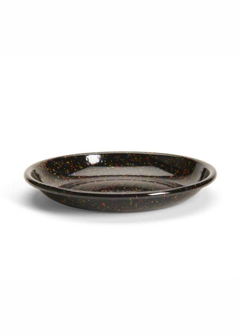 Crow Canyon Home - Rainbow Falls Coupe Dinner Plate - Black -