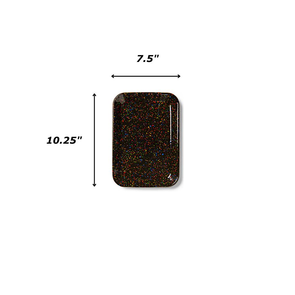Crow Canyon Home - Rainbow Falls Rectangle Tray - Black -