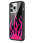 Wildflower iPhone case 14 Pro Max Flames Black Red Cute
