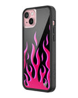 Wildflower iPhone case 15 Plus Flames Black Red Cute