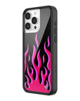 Wildflower iPhone case 15 Pro Max Flames Black Red Cute