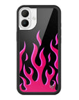 Wildflower iPhone case 16 Plus Flames Black Red Cute