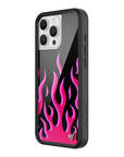 Wildflower iPhone case 16 Pro Max Flames Black Red Cute