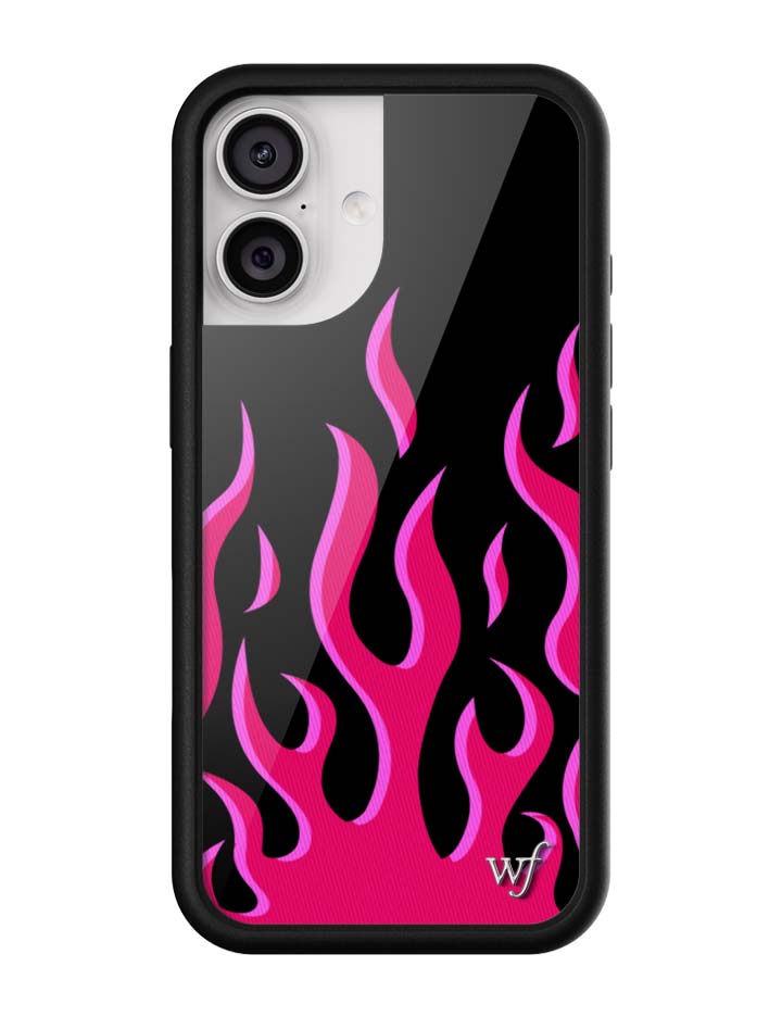 Wildflower iPhone case 17 Flames Black Red Cute