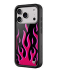 Wildflower iPhone case 17 Pro Flames Black Red Cute