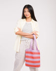 Verloop - Stripe Raffia Tote -