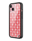 Wildflower - Gingham Hearts - Red iPhone Case -