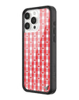 Wildflower - Gingham Hearts - Red iPhone Case -