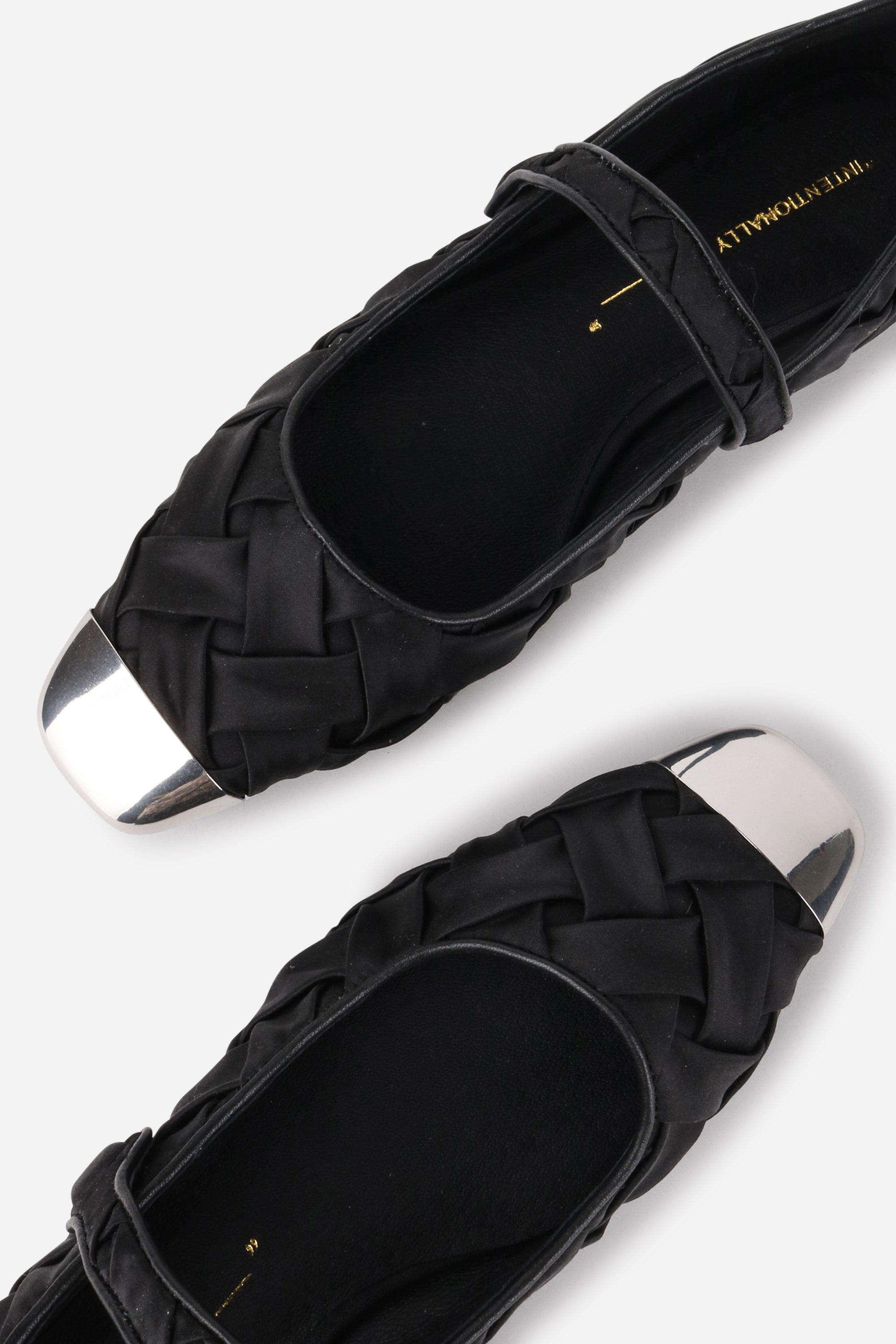 Intentionally Blank - Ribbons Satin Braided Mary Jane Flat -