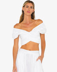 JBQ - Rose Top - White -