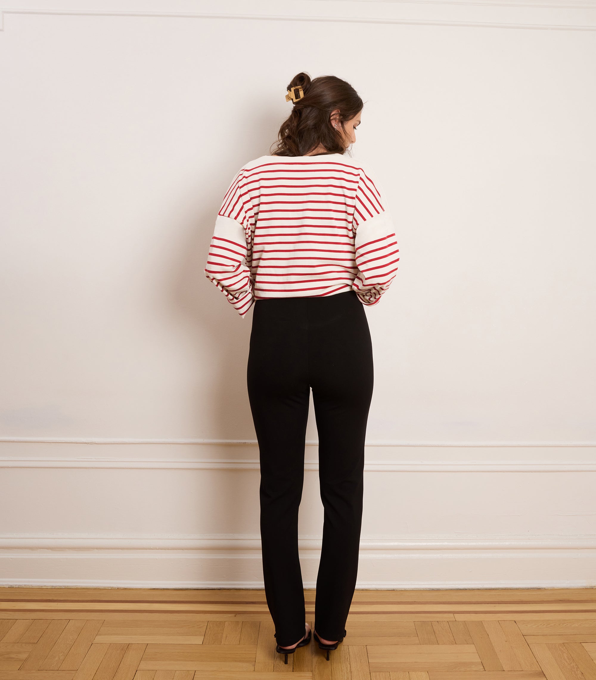 Loup - Marianne Oversized Breton Tee - Red Stripe -
