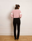 Marianne Oversized Breton Tee - Red Stripe