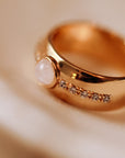 Leeada - Reign Ring - Gold Moonstone -