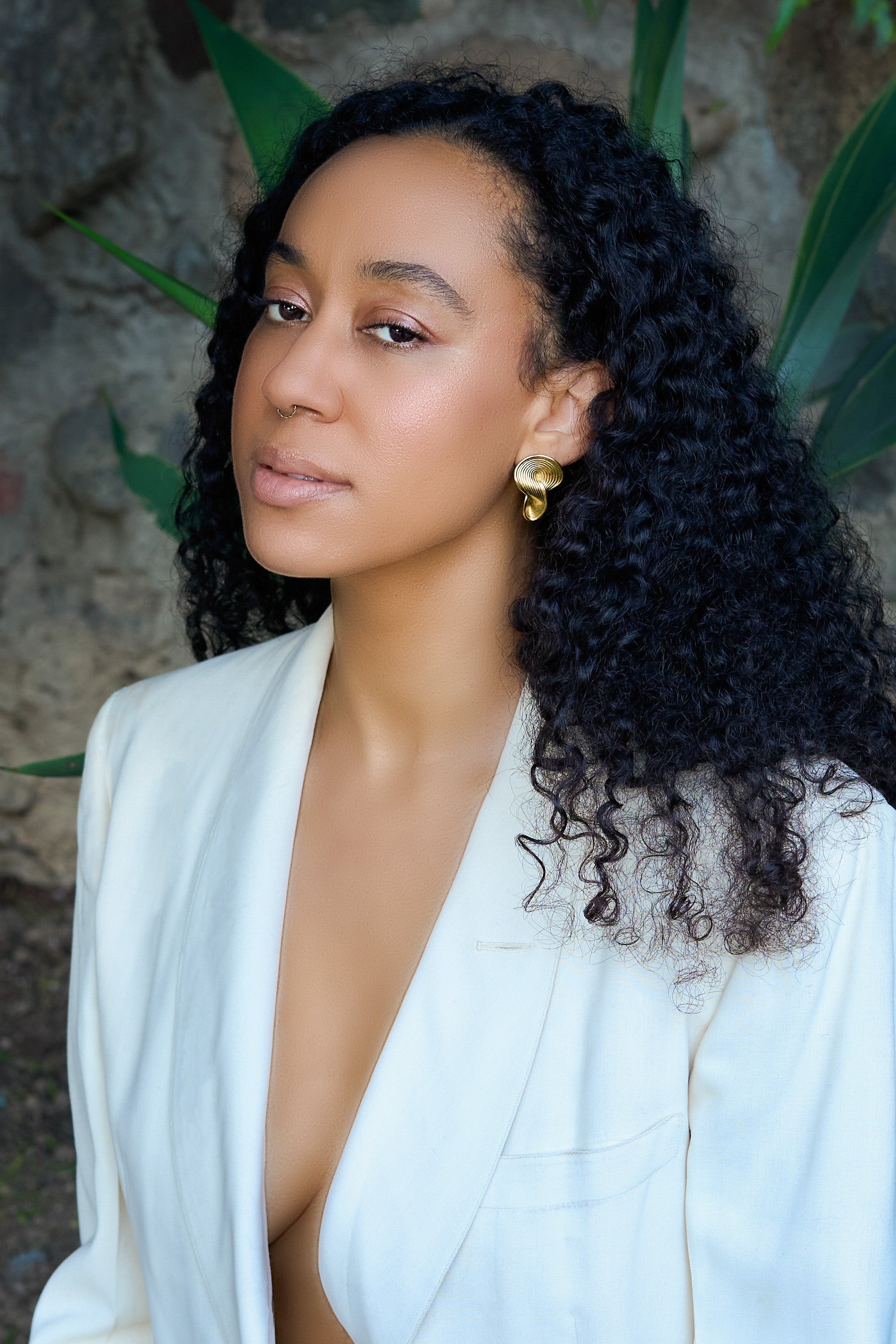 Peter + June - Ripple Effect Studs - Gold -