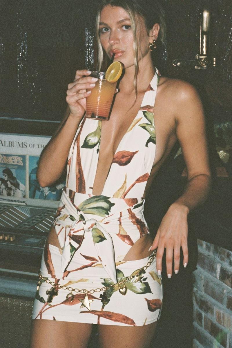 Montce - Rooted Floral Micro Skirt -