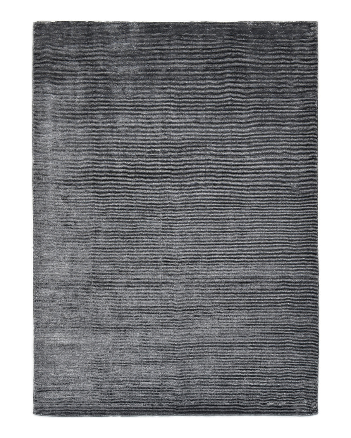 Solo Rugs - Cordi Hand Loomed Contemporary Solid Area Rug - Dark Gray Modern - Contemporary