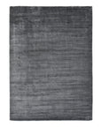 Solo Rugs - Cordi Hand Loomed Contemporary Solid Area Rug - Dark Gray Modern - Contemporary