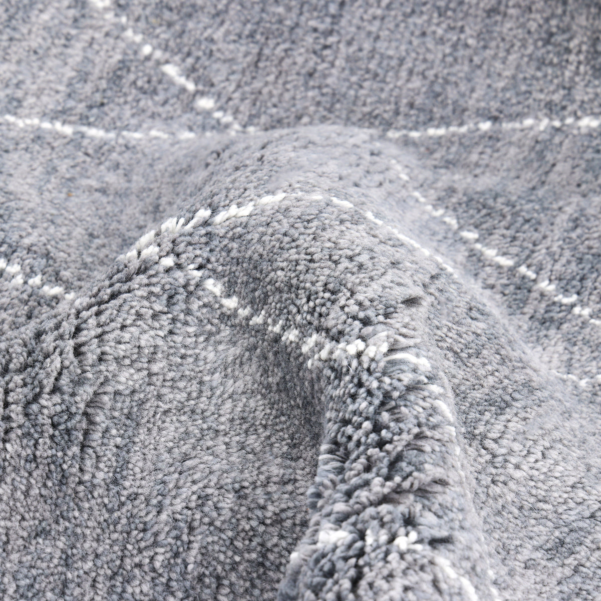 Solo Rugs - Shaggy Moroccan Hand-Knotted Bohemian Area Rug -