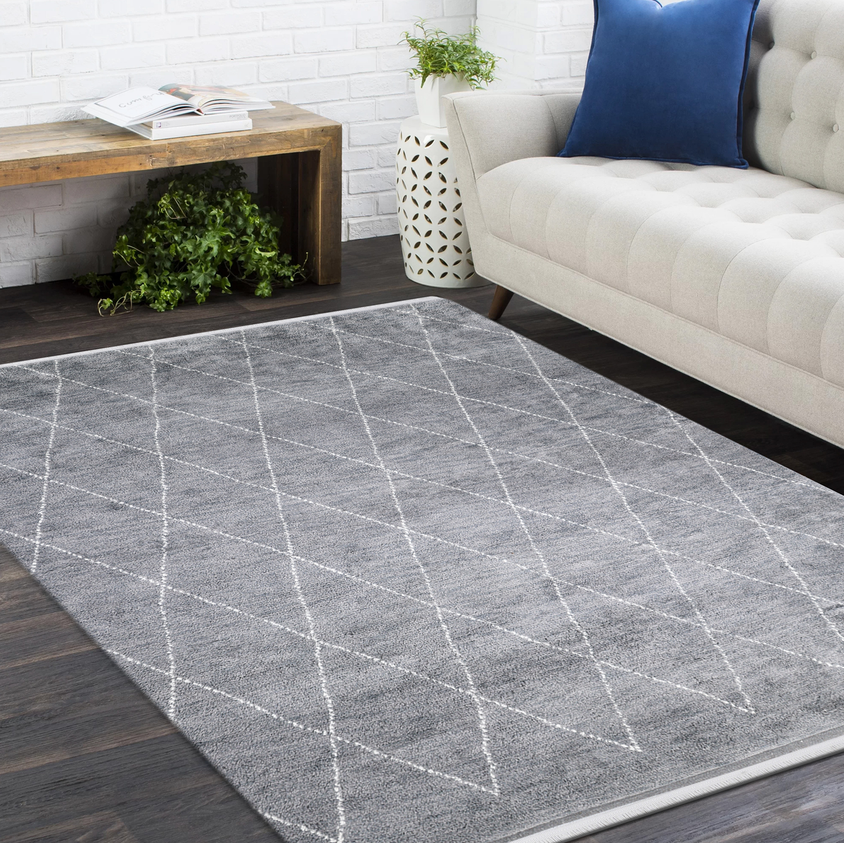 Solo Rugs - Shaggy Moroccan Hand-Knotted Bohemian Area Rug -