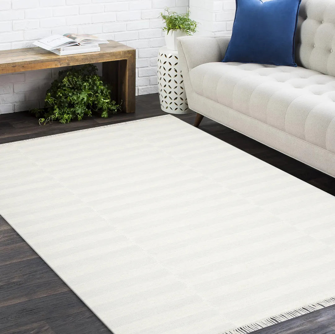 Solo Rugs - Louella Hand Woven Contemporary Flatweave Area Rug -