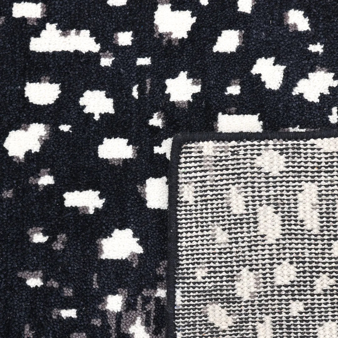 Solo Rugs - Louis Hand Knotted Contemporary Modern Animal Print Wool Black Area Rug -