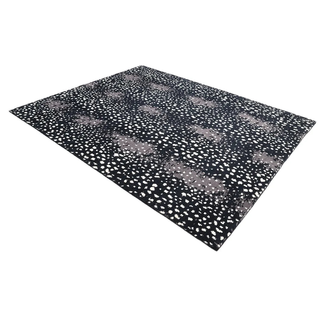 Solo Rugs - Louis Hand Knotted Contemporary Modern Animal Print Wool Black Area Rug -