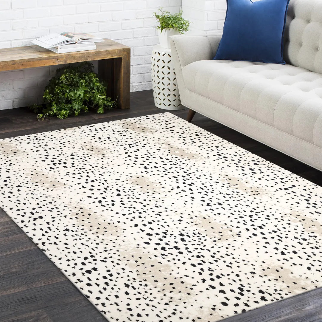 Solo Rugs - Louis Hand Knotted Contemporary Modern Animal Print Wool Black Area Rug -